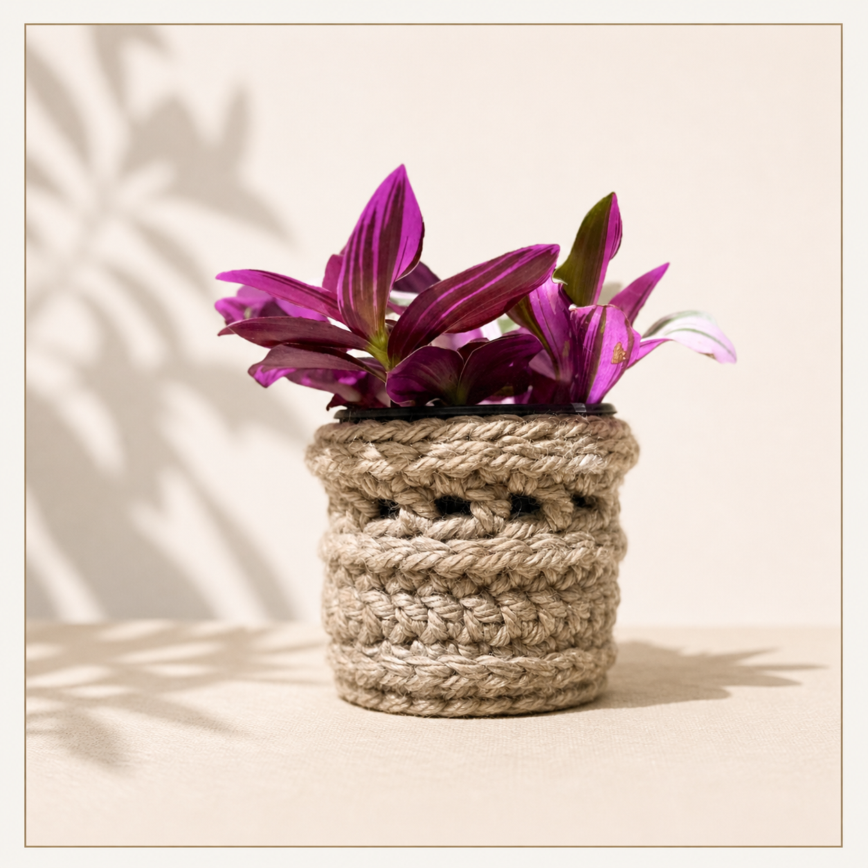 🌿 The Meadow Sleeve – Crochet Planter Cover