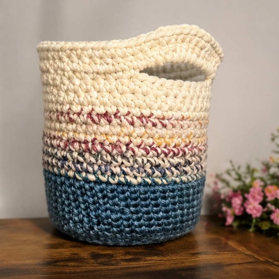The Sweetgrass Basket | Handmade Crochet Storage & Planter